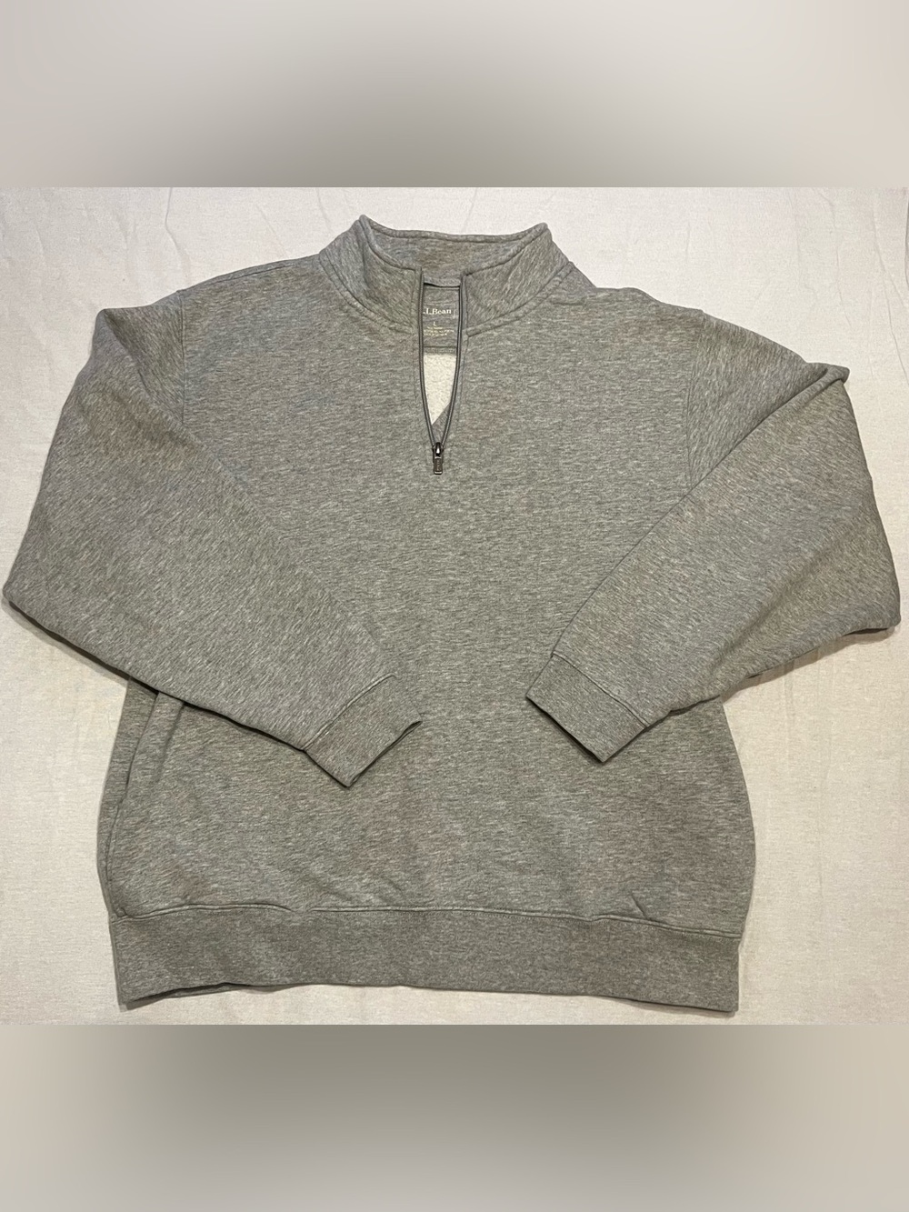 L.L. Bean Men's Half-Zip Pullover Sweatshirt - Gray